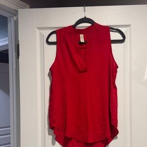Allison Joy Bold Red Sleeveless Top